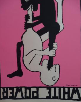 Tomi UNGERER - Black power, White power, Sérigraphie originale signée 2