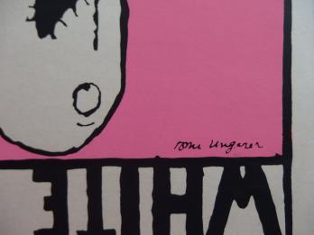 Tomi UNGERER - Black power, White power, Sérigraphie originale signée 2