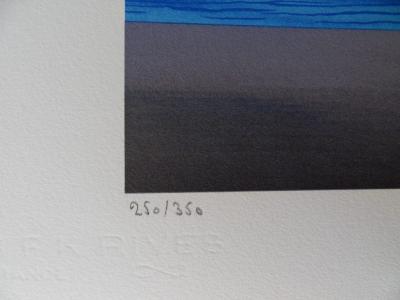 Patrick LE HEC’H - Femme nue au bord de la piscine - LITHOGRAPHIE originale signée 350ex 2