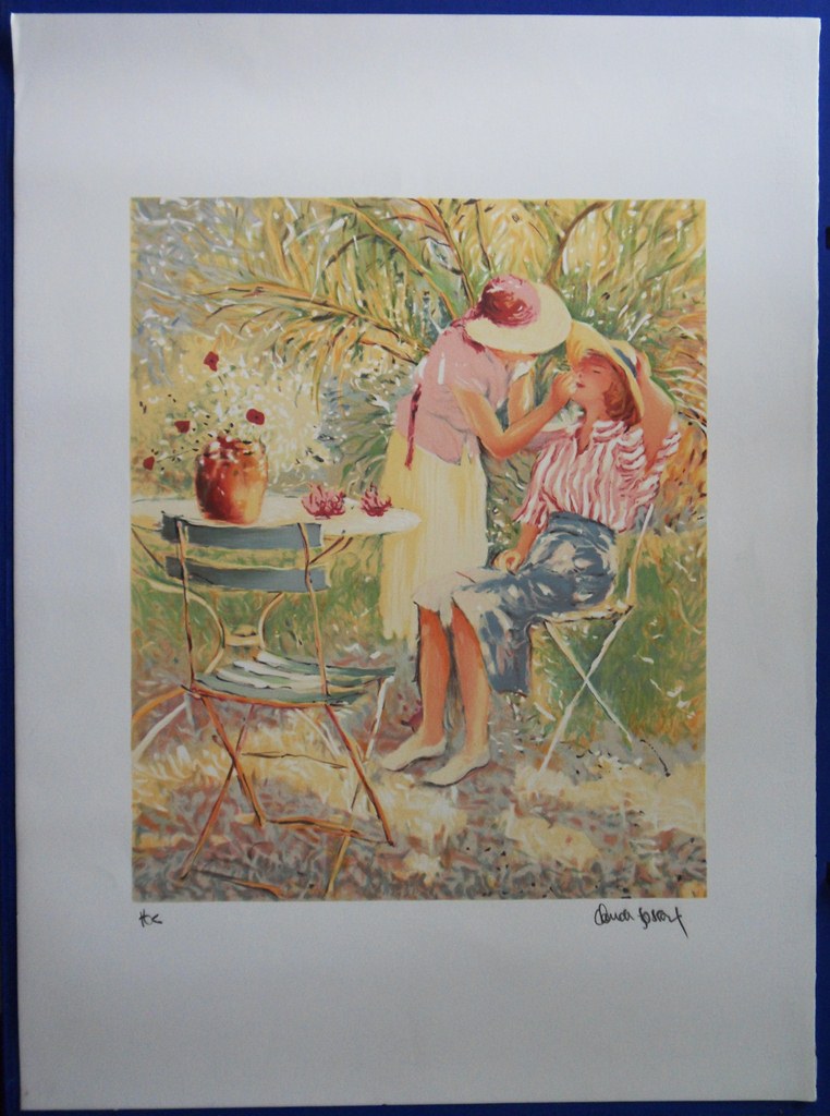 Lithographie Originale André Derain – « Cache Cache Dans Un Jardin » – Signée – France