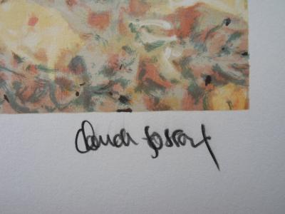 Claude FOSSOUX - Hommage à Renoir, les deux amies au jardin - Lithographie signée 2