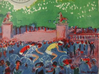 Kees VAN DONGEN - L’arrivée du Tour de France 1955, Lithographie 2