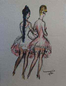 Kees VAN DONGEN - Les mannequins, 1962, Lithographie originale 2