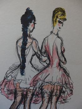 Kees VAN DONGEN - Les mannequins, 1962, Lithographie originale 2