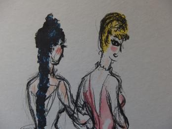 Kees VAN DONGEN - Les mannequins, 1962, Lithographie originale 2