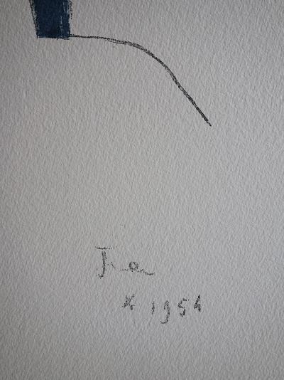 Jean COCTEAU : Baiser sur fond d’Azur - Lithographie signée 2