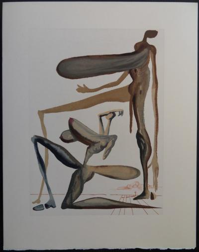Salvador DALI -  La Prodigalité, 1961, Bois gravé original 2
