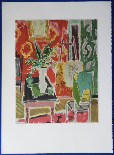 Jules CAVAILLES - L’atelier, Lithographie originale 2