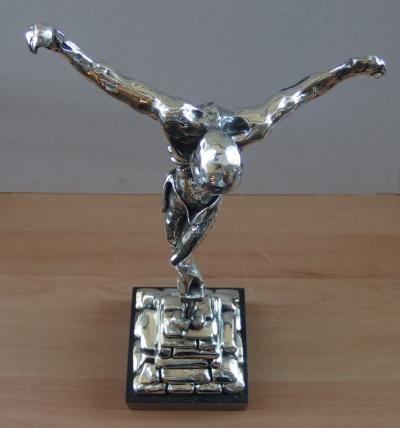 Salvador DALI - Le Christ, Exceptionnelle sculpture 60cm en argent massif 2