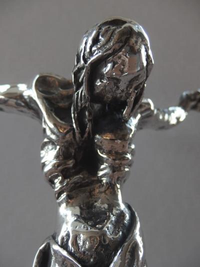 Salvador DALI - Le Christ, Exceptionnelle sculpture 60cm en argent massif 2