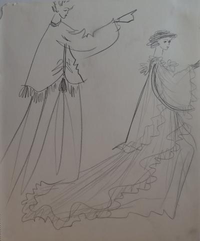 Ensemble de 4 dessins Yves Saint Laurent 2
