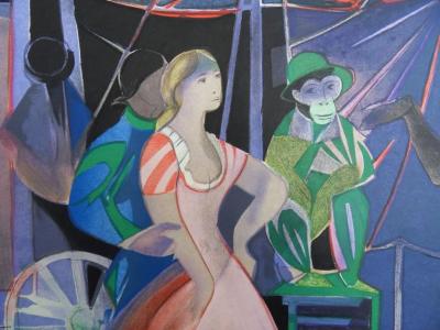 Camille HILAIRE - Les acrobates II, lithographie signée 2
