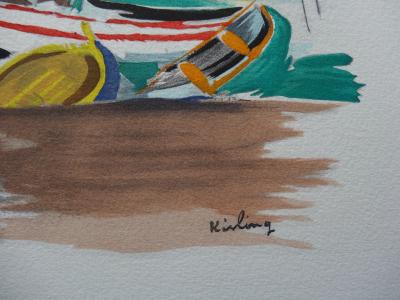 Moise KISLING - Le port de Cannes - Lithographie signée 2