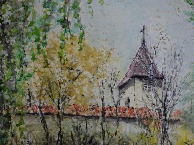 KHANTHILL Tuure - Beaumont, la petite chapelle, Aquarelle signée 2