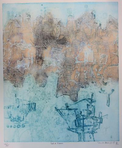 Shoichi Hasegawa - Parti de l’avenir, Gravure à l’aquatinte, signée, numérotée 2