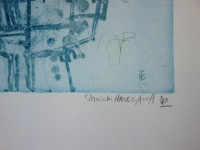 Shoichi Hasegawa - Parti de l’avenir, Gravure à l’aquatinte, signée, numérotée 2