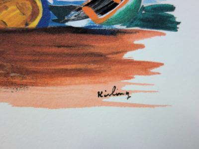 Moise KISLING - Le port de Cannes, lithographie signée 2