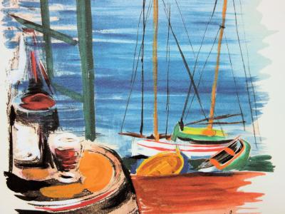 Moise KISLING - Le port de Cannes, lithographie signée 2