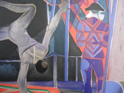 Camille HILAIRE - Les acrobates II, lithographie signée 2