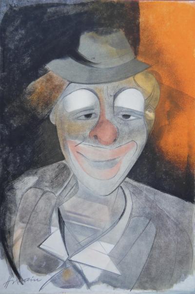 Camille HILAIRE - The clown, signed lithograph 2