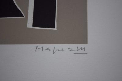 Alberto MAGNELLI - La Ferrage III, 1970 - Hand signed linocut 2