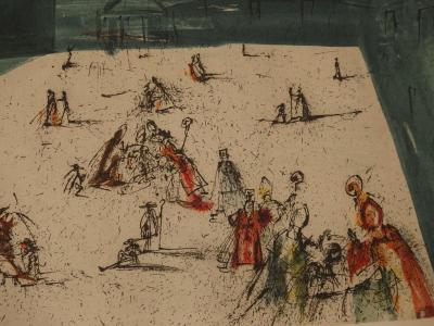 Salvador DALI - La place Saint Pierre, Gravure originale signée 2