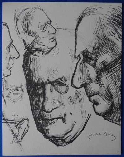 Édouard Georges MAC-AVOY - Esquisses du Général de Gaulle, 1963, Héliogravure signée 2