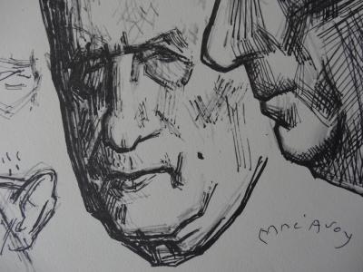 Édouard Georges MAC-AVOY - Esquisses du Général de Gaulle, 1963, Héliogravure signée 2
