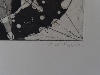 Christian d’ESPIC - Chute d’Icare, Gravure originale signée 2