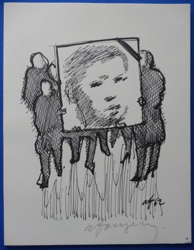 Jean FOUGERON - Monument à Rimbaud, 1963, Héliogravure signée 2