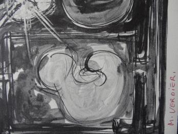 Maurice VERDIER - Nature morte abstraite, 1963, Héliogravure signée 2