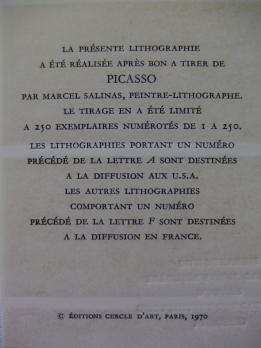 Pablo PICASSO - Série complète de 29 lithographies 