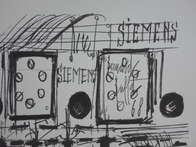 Bernard BUFFET - L’homme et les circuits électriques - Lithographie signée 2