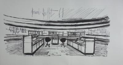 Bernard BUFFET - Le Centre de Contrôle - Lithographie signée 2