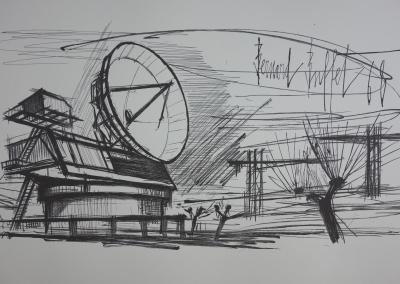 Bernard BUFFET - Le radar, Lithographie signée 2