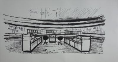 Bernard BUFFET - Le Centre de Contrôle - Lithographie signée 2