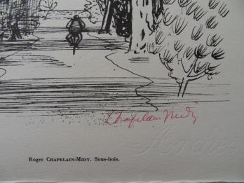 Roger CAPELAIN-MIDY - Sous-bois, 1961, Héliogravure signée 2