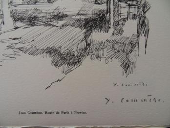 Jean COMMERE - Route de Paris à Provins, 1961, Héliogravure signée 2