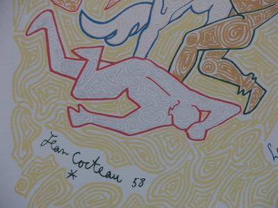 Jean COCTEAU (1889-1963) - Les Poètes, Lithographie signée dans la planche 2