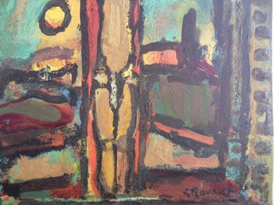 Georges ROUAULT - Crucifixion, Bois gravé et gaufrage Signé 2