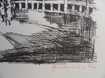 Émile GRAU-SALA - La Route de la Corniche à Trouville, 1961, Héliogravure signée 2