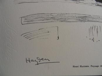 Henri HAYDEN - Paysage du Mollien en Seine-et-Marne, 1961, Héliogravure signée 2