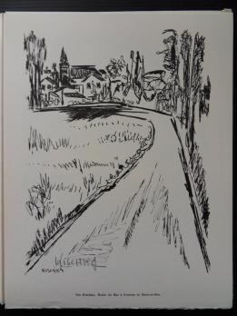 Isis KISCHKA - Route du Bac at Guernes in Seine-et-Oise,, 1961, signed helioengraving 2