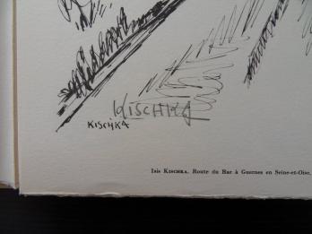 Isis KISCHKA - Route du Bac à Guernes en Seine-et-Oise, 1961, Héliogravure signée 2