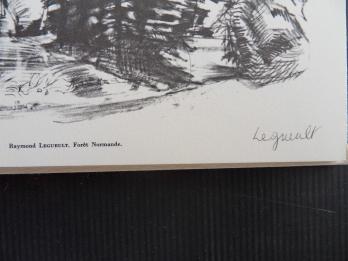 Raymond LEGUEULT - Forêt Normande, 1961, Héliogravure signée 2