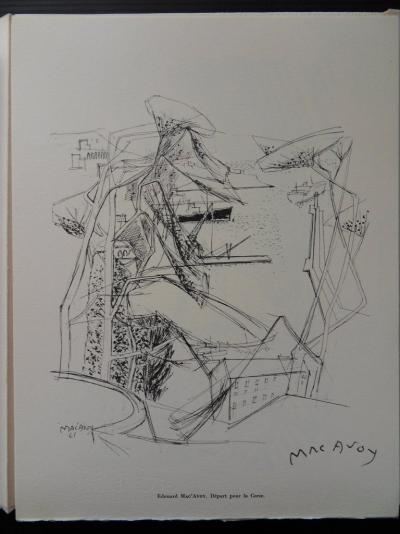 Edouard MAC’AVOY - Départ pour la Corse, 1961, Héliogravure signée 2
