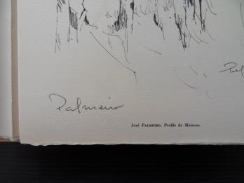 José PALMEIRO - Profils de Maisons, 1961, Héliogravure signée 2