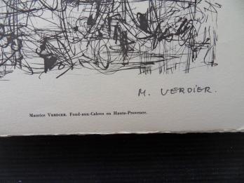 Maurice VERDIER - Fond-aux-Cabres in Haute-Provence, 1961, signed helioengraving 2