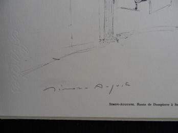 Simon-AUGUSTE - Route de Dampierre à Senlisse, 1961, Héliogravure signée 2