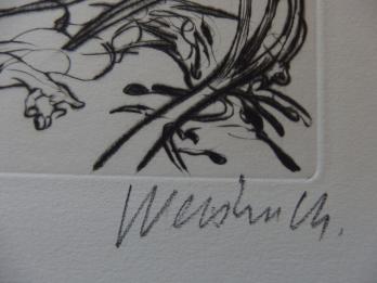 Claude WEISBUCH - La maladie, 1975, Gravure originale signée 2